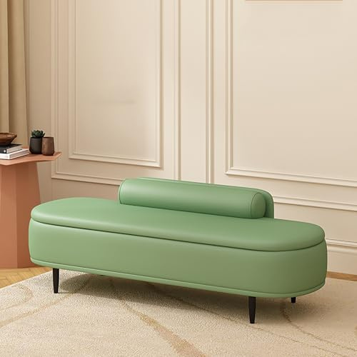 Multifunktionaler Polsterhocker für Schlafzimmer, Wohnzimmer und Eingangsbereich, stilvolle grüne Bettbank, 120 x 45 x 42 cm, perfekt für Dekoration und Dekoration