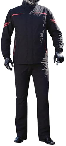 WAZHAKU Traje de lluvia para moto para hombre, impermeable, juego de pantalones de lluvia, reflectante, ropa de lluvia con cremallera, combinación de dos piezas de manga larga y pantalones largos