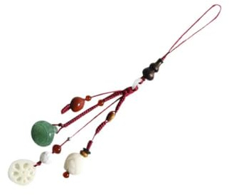 DOITOOL Retro Chinesischer Bodhi Lotus Hängeanhänger für Handy mit Leichtem Material und Sicherer Anwendung als Schmuck für Rucksack und Armband