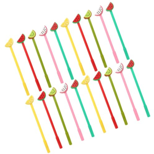 SHINEOFI Stylo gel multi-usage Fruits 20Pcs en plastique, stylo à écrire en forme de dessin animé, écriture confortable, fournitures scolaires pour élèves, prix de classe