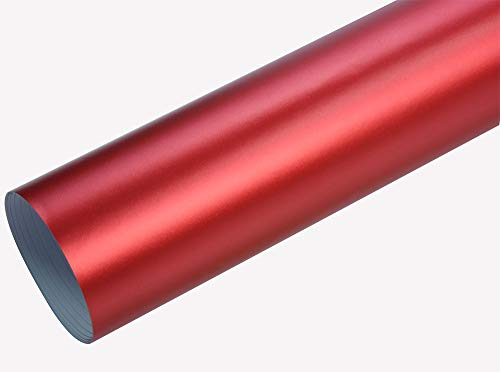 Neoxxim 21.26€/m2 Premium - Auto Folie - Chrom MATT Rot Ice 100 x 150 cm - blasenfrei mit Luftkanälen ca. 0,16mm dick selbstklebend flexibel