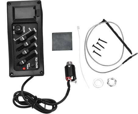 Dilwe - Pickup per chitarra, 4 bande, preamplificatore EQ, pickup, 6,5 mm, uscita per chitarra (#1)