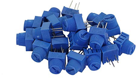 ZYAMY 3386P Trimmer-Potentiometer mit Knauf, 1 K, 5 K, 10 K, 100 K, hochpräzise, vertikale verstellbare Trimpot Widerstände, 10 Stück