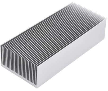 Awxlumv Großer Aluminium-Kühlkörper, 180 x 69 x 36 mm, Hochleistungs-Kühlkörper, Diffusionskühlmodul, Kühler, 27 Lamellen, Heizkörper für LED-Verstärker, Transistor, Halbleiter, PC, Computer, PCB