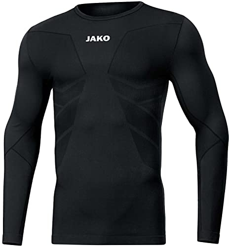 JAKO Herren Longsleeve Comfort Recycelt, Schwarz, M