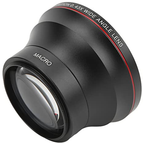 55MM 0.43x Professional HD Wide Angle Camera Lens, Optical Glass Coating Lens With Detachable Macro Lens, Compatible with All Lenses with 55mm Thread Diameter, for Portrait, Landscape Photography