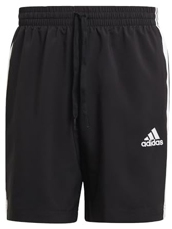 Adidas Herren Essentials Single Jersey 3-Stripes Shorts, Black/White, S