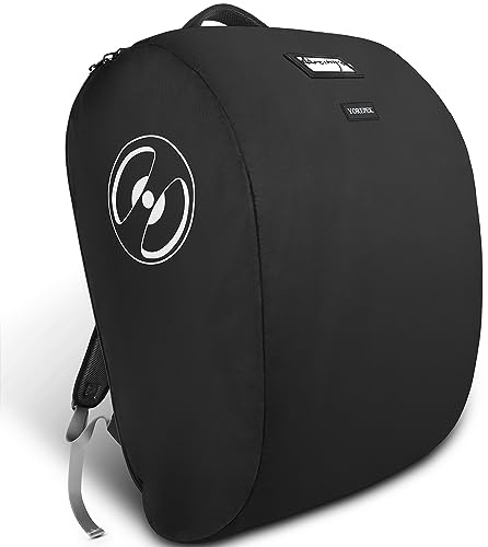 YOREPEK Padded Car Seat Travel Bag for Airplane, Fits for Doona Car Seat Stroller with isofix Base, Infant Car Seat Bags with Lockable Zipper, Foldable Gate Check Stroller Backpack for Baby Travel