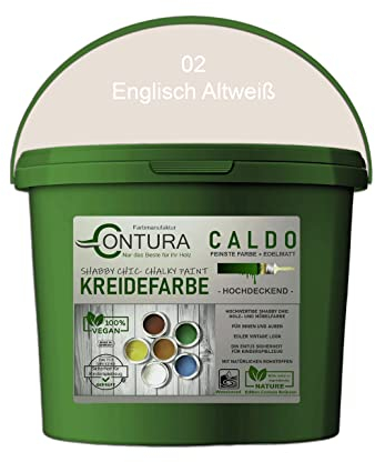 Contura BeGreen 1Kg. Kreidefarbe Shabby Chic Möbellack Lack Möbel Farbe Holzlack Natur (02 Altweiß)