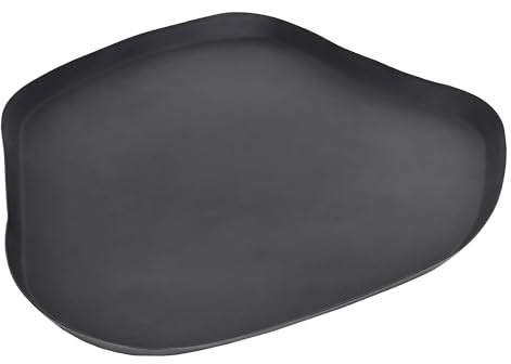 EGLO LIVING Dekoschale Forleyet, minimalistisches Tablett zum Dekorieren | Dekoteller organisch geformt, flache Metallschale, Teller aus Aluminium in Schwarz, 34 x 44 cm