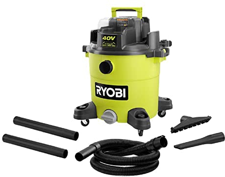 RYOBI Aspirateur Laveur Sec/Humide Sans Fil Aspirateurs, Vert 40 V 37 L (Outil Uniquement)