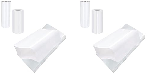TsoLay 200 Stück Sublimations-Schrumpffolienhüllen 5X10 Weiße Tasche für 567G Tight Tumbler, WärmeüBertragungs-Schrumpffolie