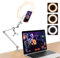 Ring Light da 10'' per l'ufficio con supporto e supporto per telefono, Tripod Ring Light, lampada per videoconferenza con braccialetto dell'ufficio regolabile per YouTube, Tiktok (bianco)