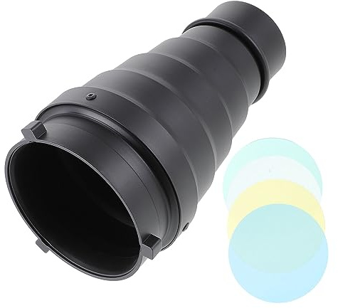 FELTECHELECTR 1juego Kit De Tubo para Fotografía con Rejilla Honeycomb y Filtros De Color Accesorios para Estudio De Iluminación Profesional