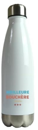 CADEAUX.COM - Gourde Personnalisable - Meilleure Bouchère - Gourde Isotherme Personnalisée - 500ml - Bouteille Thermos avec Message - Idée Cadeau Original- Cadeau Homme - Cadeau Femme