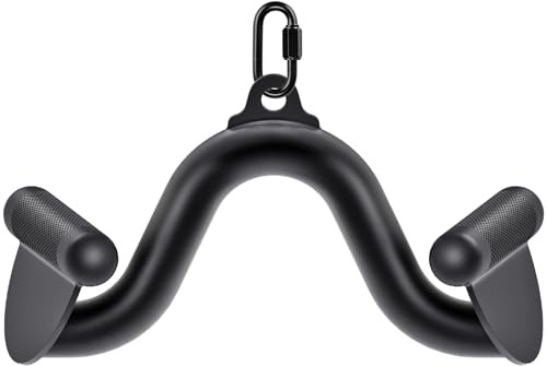 SELEWARE 30,5 cm Latzugstange – langlebiger legierter Stahl, ergonomischer Griff, vielseitige Kabelmaschinenbefestigung für Indoor/Outdoor Fitness