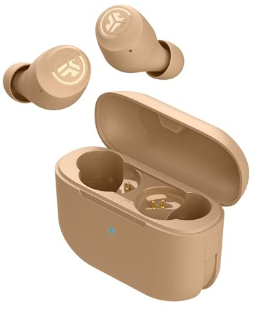JLab Go Air Pop+ True Wireless Earbuds, In-Ear Hörlurar, Bluetooth Hörlurar, 35H Speltid, Bluetooth Hörlurar med Mikrofon, USB-C Laddningsetui, Dual Connect, EQ3 Ljud, Tone 728N
