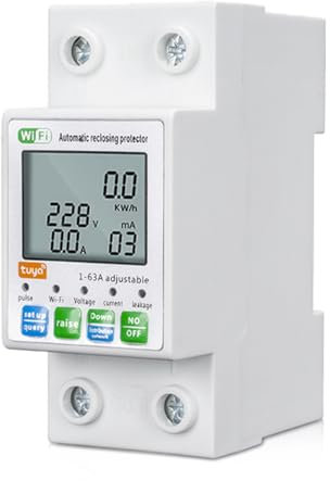 Mulcort Smart Electric Meter,Energy Monitor,Smart Automatic reclosing Meter,Overvoltage and overcurrent Alarm,Overcurrent and Leakage Protection,Mobile APP Wireless Remote Monitoring