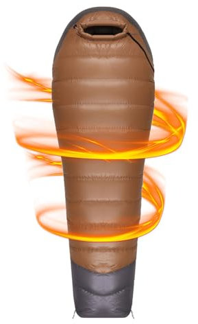 Winter-Daunenschlafsack, Rucksack-Schlafsack, Leichter Camping-Schlafsack, Warmer Mumienschlafsack, ultraleichter kompakter Mumienschlafsack, Camping-Schlafsack für Erwachsene und