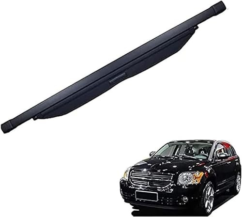 ZXFENG Einziehbarer Auto Laderaumabdeckung Hinteres, für Dodge Caliber SUV Kofferraum Aufbewahrung Paketregal Auto Kofferraumabdeckung Rollo