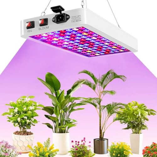 XUNDE YW2000 Vollspektrum LED Pflanzenlicht, Weiß | 287 LEDs, Für Indoor Grow Zelt, Für Saatgut Veg Blüte, Phyto Wachstumslampe