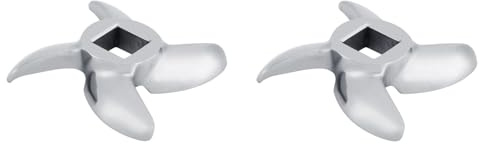 Paquet de 2 Lames de Hachoir à Viande, Lame de Hachoir à Viande Alimentaire, Remplacement de Couteau de Hachoir en Acier Inoxydable pour Broyeurs, Lame de Broyage Alimentaire,