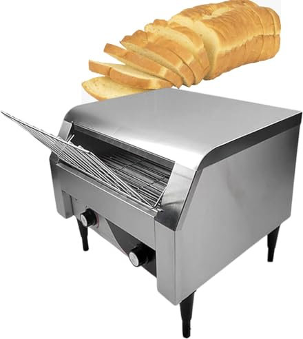 Tostapane Commerciale Per Panini, 450 Fette/Ora Tostapane Elettrico A Nastro In Acciaio Inox Per Ristoranti, Tostapane Per Panini Per Hamburger, Tostapane Per Pane,220V
