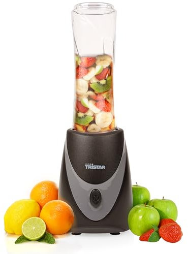 Tristar Smoothie Maker - Gobelet de 500ml - Blender to go - Lames en acier inoxydable - avec couvercle - Pièces résistant au lave-vaisselle - BL-4485