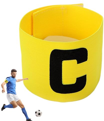 Ahuuen Kapitänsarmbänder für Fußball, Fußball-Kapitänsarmband - Fußball-elastisches Kapitänsarmband - rutschfeste Kapitänsbinde, Fußball-Kapitäns-C-Armband für Fußball-Basketballspieler