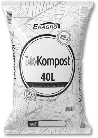 Ekagro Wurmhumus für Pflanzen | 100% Natürlich Humus Erde 40L | Organischer Wurmkompost | Regenwurmhumus Fördert Bodenstruktur und Wasserspeicherung | Universaldünger