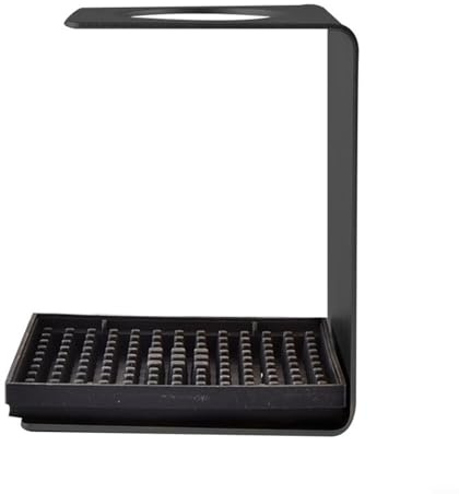 Hasaller Pour Over Dripper Ständer Aluminium Kaffeeständer Kaffeefilterhalter mit Tropfschale Handgebrühte Kaffeestation Ständer Handgebrühter Kaffeeständer Aluminium Pour Over Halter (Schwarz)