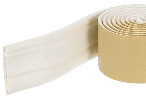 QUARKZMAN Moulure en Mousse Auto-Adhésive, Bordure de Papier Peint Flexible de 3 Pouces X 7,54 Pieds, Lignes de Finition Murale 3D en Mousse pour La Décoration, Blanche