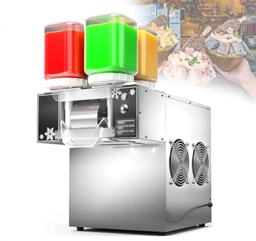 Machine à Glace Pilée Commerciale En Acier Inoxydable,Broyeur à Glace,Machine à Cônes Neige électrique,Machine à Smoothie Coréenne à Vitesse Réglable,équipement Pour Crème Glacée,750W