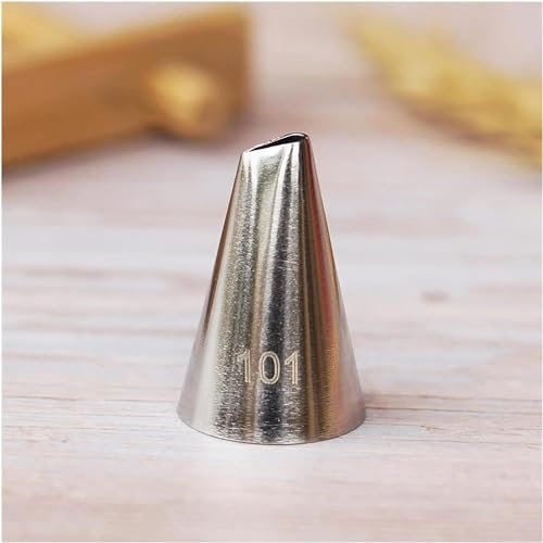 Tips for Piping Piping Tips Stainless Steel Cake Piping Nozzles #101#102#103#104 Piping Nozzle for Creating Rose Petal Shape Cake Piping Reusable