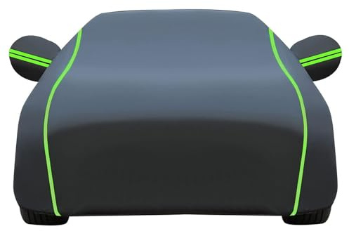 XMYAN Cubierta de Coche Impermeable para Mercede s-Benz 190, Funda Coche Exterior con Cremallera Anti-UV Transpirable Resistente al Polvo Lluvia Rasguño Nieve Sol al Aire Libre Antipolvo(Black)