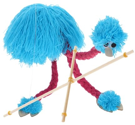 Gatuida Strauß Marionettenpuppe Zugschnur Plüsch Tiermarionette Kinderspielzeug Fingertrainingsspielzeug Hängedekoration