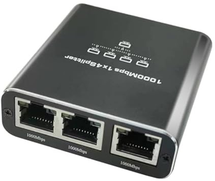LIXSAZSE Lan Splitter 1 To 2 Network Switch Ethernet Splitter Lan Mushroom ABS Lan Cable Adapter Network Switches Ethernet Switch , 1 TO 4