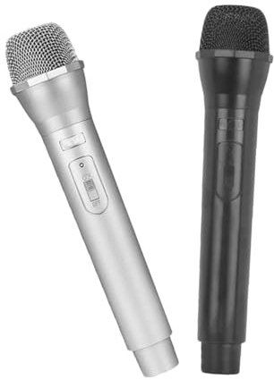 POPETPOP 2Pièces Microphone Simulé pour Accessoire de Jeu Micro Faux pour Fête et Représentation Réaliste et Réutilisable