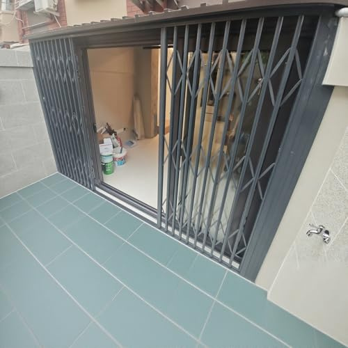 UrbanUp Garde Corps Fenetre Barre de Sécurité pour Porte Pliante de sous-Sol, Rail de Porte Coulissante à Dégagement Rapide, Barrières de Sécurité pour Fenêtres 60X90/90X120 Cm(W36xH24in/90x60cm)