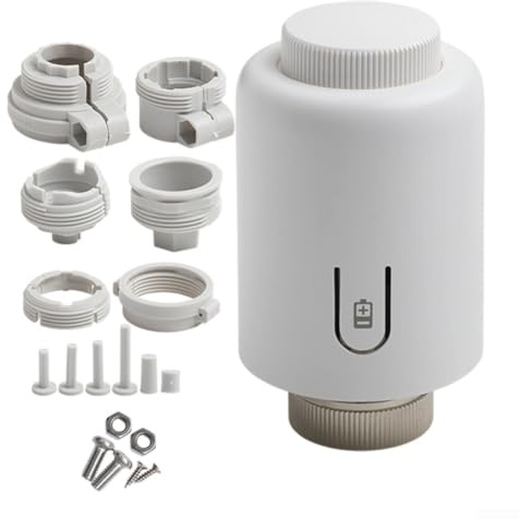 Termostato wireless ZigBee per valvola radiatore TRV con impostazioni di temperatura programmabili e compatibilità Smart Home