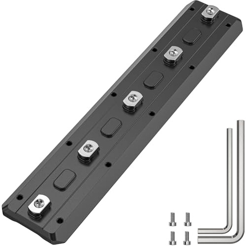 EVUMO ML180 MLOK Arca Rail, 180mm MLOK Arca Rail Mount Adapter Quick Release Plate, Compatiable Arca Swiss & RRS Dovetail Tripod Ball Head for Hunting and Shooting