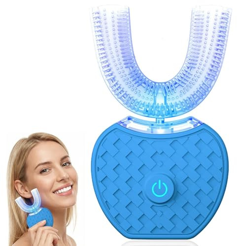 Sonic Brush V5 Electric Toothbrush for Deep Cleaning, Plaque Removal, Teeth Whitening and Gum Care,hi Smile Toothbrush,ultrasonic Toothbrush (Blue)