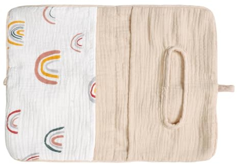 Borsa sospesa in cotone organizers con tasche multiple per riporre pannolini, salviettine umidificate e accessori lettino, organizer per pannolini