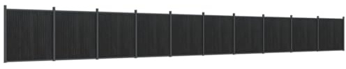 Yisssmeng Clôture brise-vue - 1737 x 186 cm - WPC - Aluminium - Gris - Design moderne - Robuste et durable - Pour jardin, balcon, terrasse, extérieur
