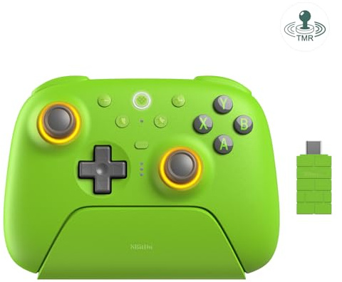 8Bitdo Ultimate 2 Mando Inalámbrico para Windows/Android/Steam (Verde) | Joysticks TMR, 1000Hz Polling Rate, Gatillos Táctiles/Hall, Botones Programables L4/R4 y 2 Traseros, Batería 1000mAh