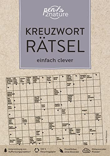 Kreuzworträtsel einfach clever: pen2nature: 100 % Recyclingpapier - klimaneutrale Produktion - unterstützt Aufforstungsprojekte (pen2nature books)
