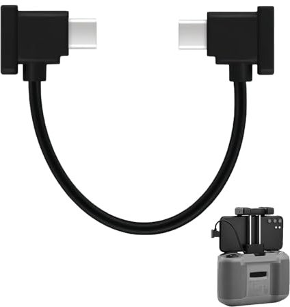 Cavo di tipo C per Dji Mini 2/Pocket 2/Royal Air 2 Telecomando Dronemobile Telefono/Ipad Accessori da Tipo C a Tipo C Drone Trasmissione Dati a 90 Gradi Sostituzione Cavo Multiuso
