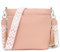 Paigtes Sac a Main Bandoulière Femme Sacoche Petit Rose Cuir Vegan Élégant Sacs avec large bandoulière et 4 compartiments