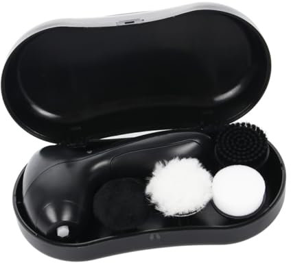 Ipetboom Brosse à Cirer Les Chaussures Électrique Ptable, Brosse en Abs pour Cuir, 1 Set, Entretien Rapide des Chaussures Canapé Couleur Aléatoire