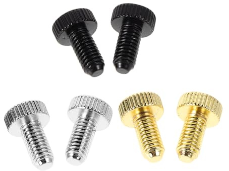 ERINGOGO 6stücke Teiliges Tremolo Brückenschrauben Gitarre Metall Gold Silber Und Schwarz Für Gitarrenreparatur Und Anpassung